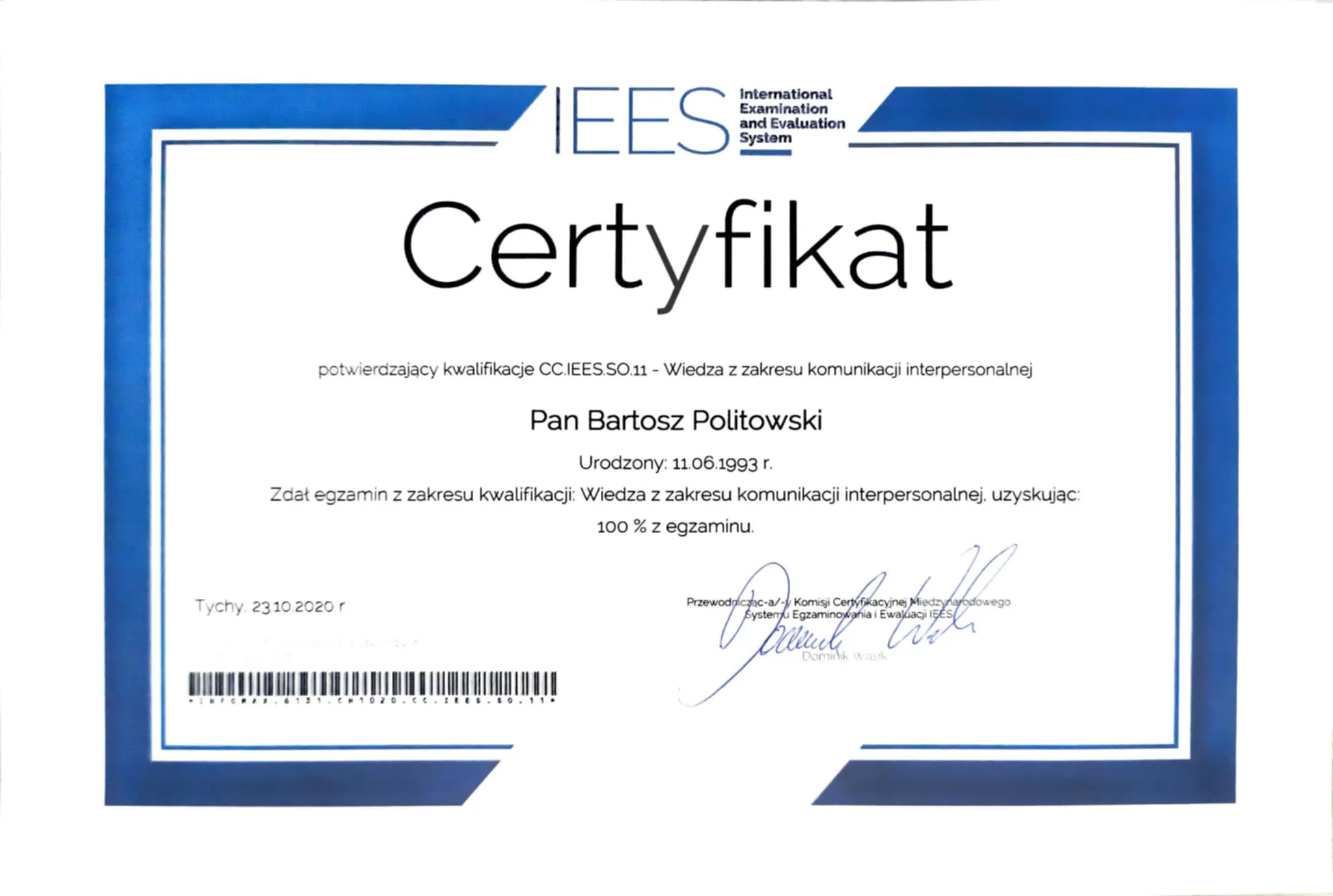 Certyfikat IEES – komunikacja interpersonalna