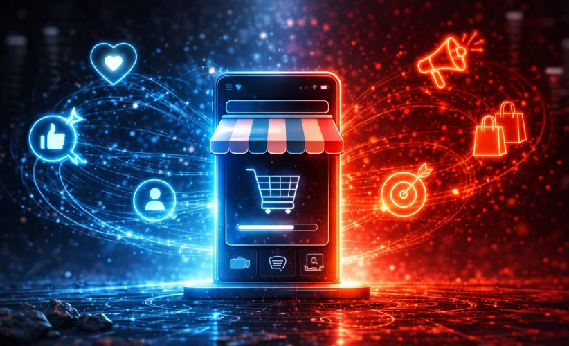 obrazek ilustrujący promowanie sklepu internetowego