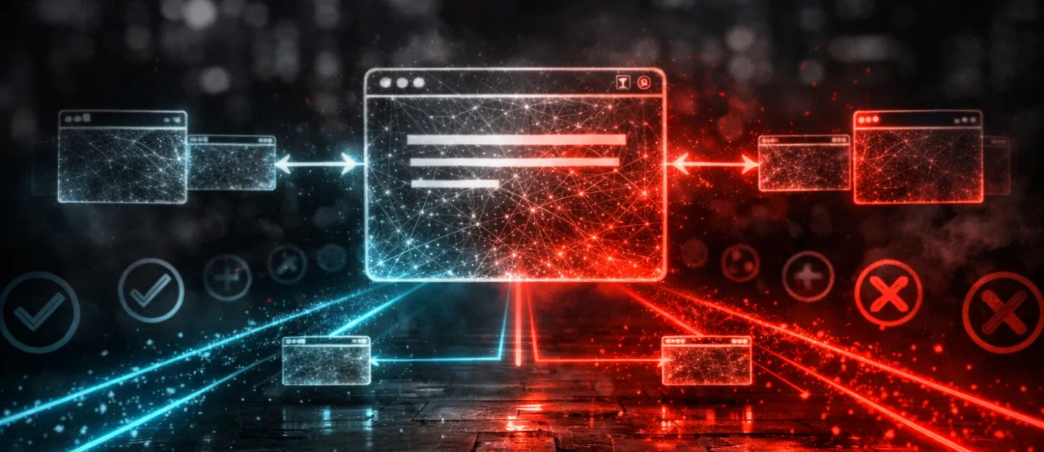 obrazek ilusrujący linki dofollow i nofollow