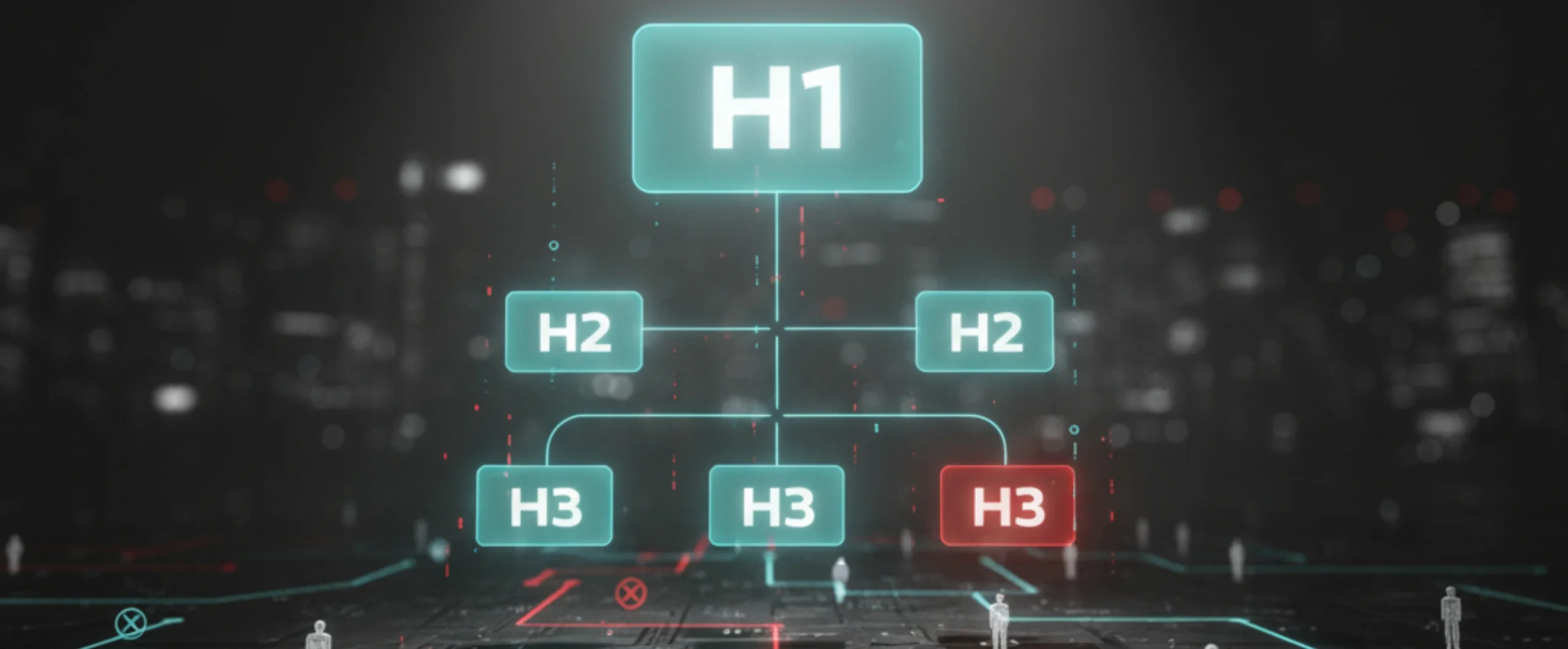 obrazek ukazuje hierarchię nagłówków HTML