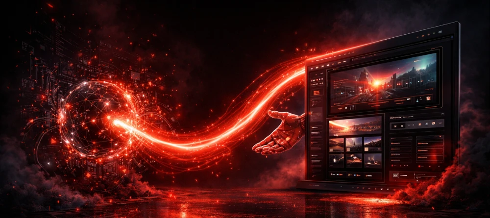 obrazek wizualuzje jak AI pomaga przy budowie strony WWW